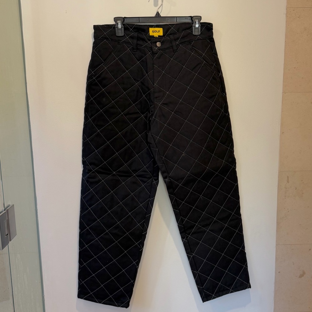 Golf Wang Black Diamond Quilted Cargo Pants